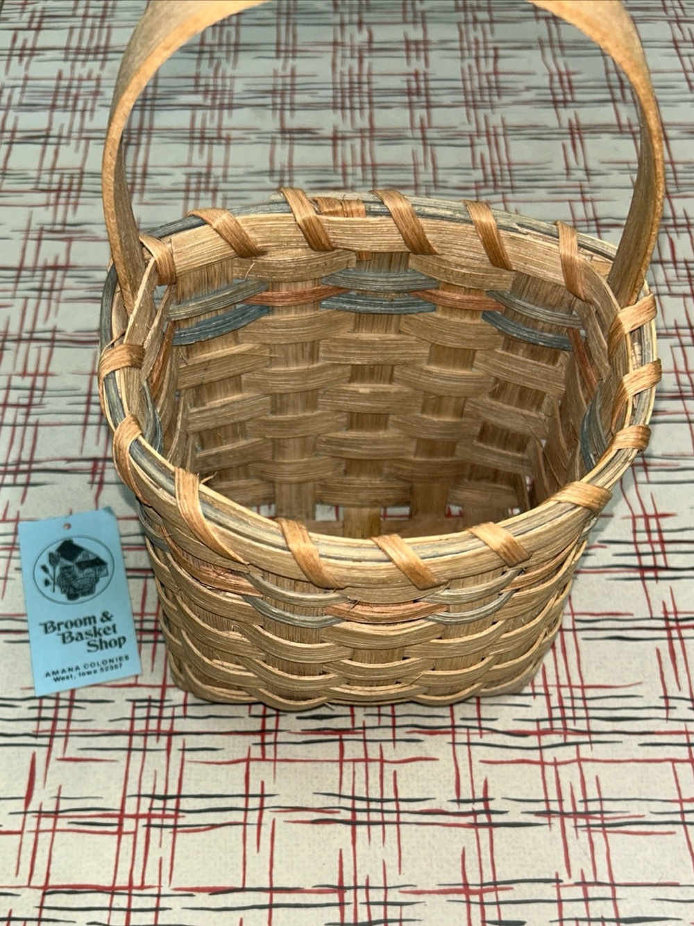 Vintage Broom & Basket Shop Small Handwoven Handle Basket